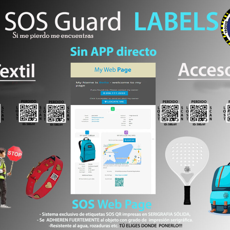 ETIQUETAS LOCALIZADORAS DE EMERGENCIA