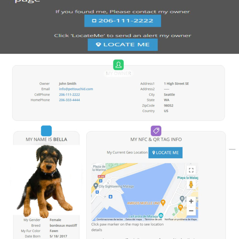 ETIQUETAS LOCALIZADORAS DE EMERGENCIA