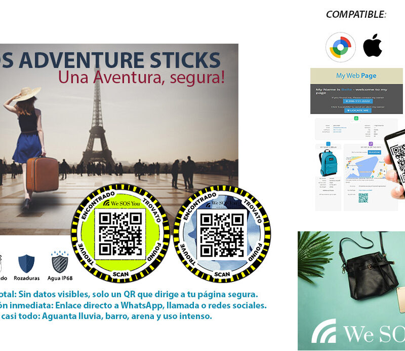 STICKER DE EMERGENCIA LOCALIZADORAS PARA DÍA A DÍA, VIAJES, OCIO