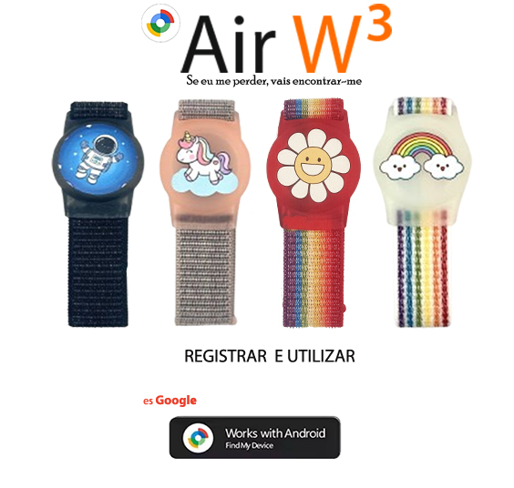 Air W3. Pulseira de localização para crianças.