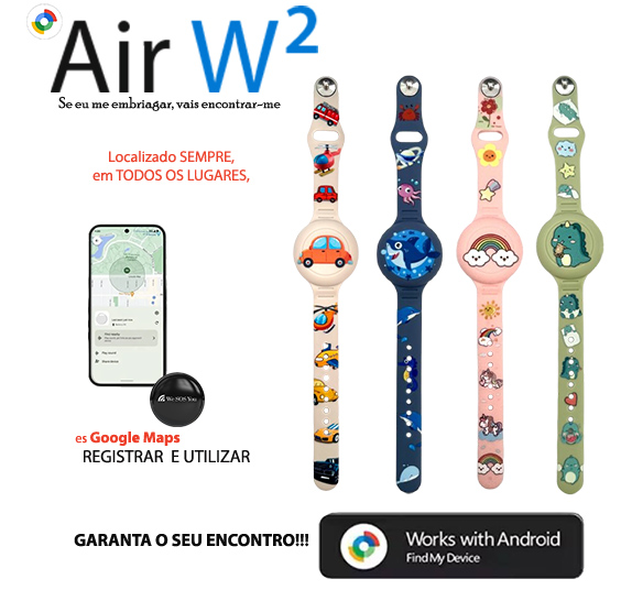 Air W2. Pulseira de localização para crianças