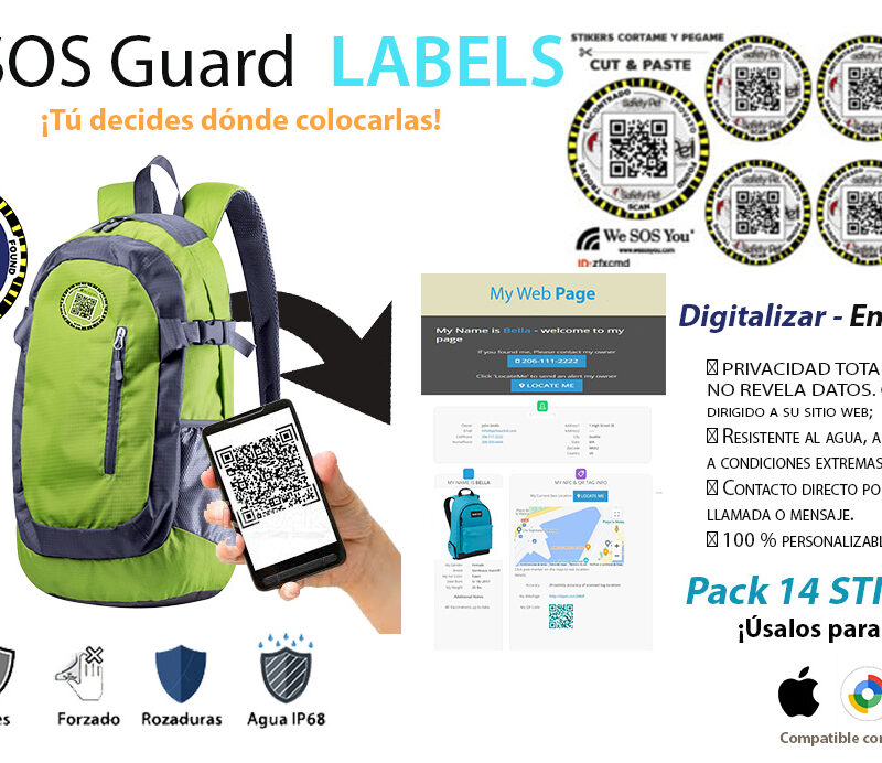 ETIQUETAS LOCALIZADORAS DE EMERGENCIA  PARA DEPORTE Y AIRE LIBRE