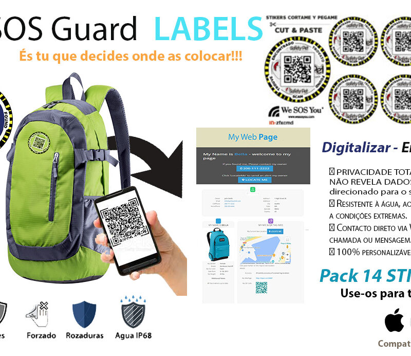 ETIQUETAS DE LOCALIZAÇÃO DE EMERGÊNCIA PARA DESPORTO E ATIVIDADES AO AR LIVRE
