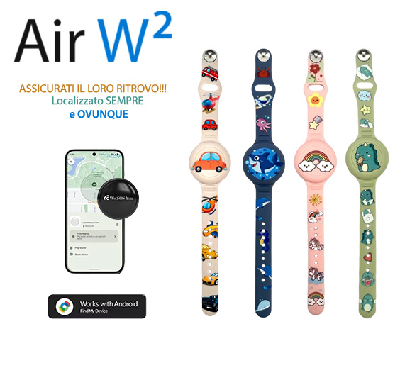 Air W2. Braccialetto localizzatore per bambini
