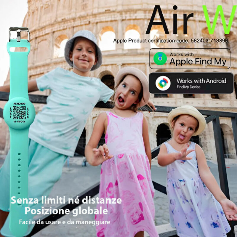 Air W. GPS Braccialetto localizzatore per bambini